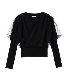 earth music&ecology チュールドッキングニットプルオーバー