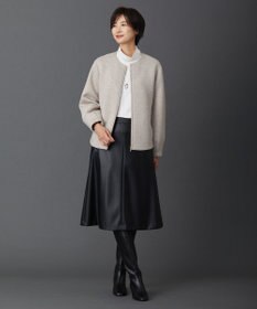 J.PRESS LADIES 【洗える】シンセティックマットleather スカート