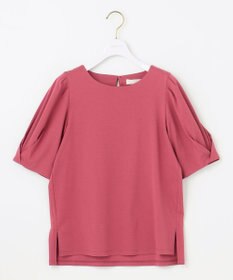 ANY SIS S 【撥水・汗ジミ防止・UVケア・洗える】スーピマスムース 袖タック Tシャツ