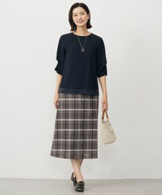 J.PRESS LADIES メタルコンビ ダブルリング ネックレス