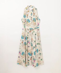 GRACE CONTINENTAL バックコンシャスプリントワンピース