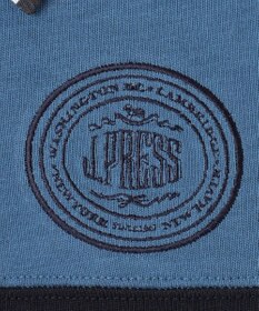 J.PRESS KIDS 【110-130cm】襟ストライプ ブロッキングポロシャツ