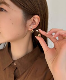 Phoebe <オンワード限定セット>ガーリッシュレースシュシュ×バックモチーフイヤリング