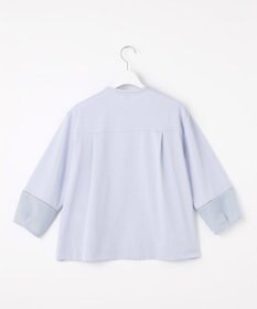 J.PRESS LADIES 【洗える】プレーティングジャージー バンドカラー カットソー