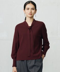 自由区 L レーヨンストレッチブラウスライク ニット