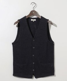 JOSEPH ABBOUD 【和紙使用エコ素材/日本素材/軽量/通気性/速乾性】和紙ムリネ ニット ベスト