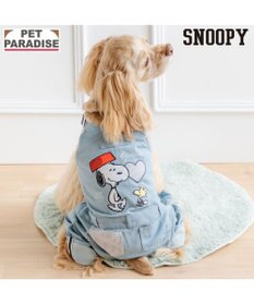 PET PARADISE スヌーピー ライトデニム オーバーオール 中型犬 大型犬