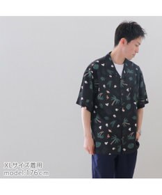 Mother garden しろたん アロハシャツ 半袖 《 駄菓子 / 黒 》 ユニセックス 男女兼用