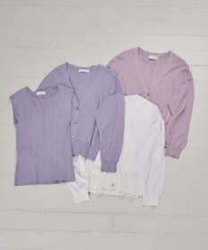 ANY SIS 【美人百花6月号掲載】2SET シアーカーディガン アンサンブル