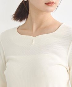 earth music&ecology ハートネックパールプルオーバー