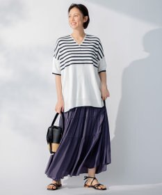 自由区 【新型登場！/WEB限定カラー有】ハイツイストコットンアセテート ニット5分袖