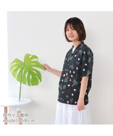 Mother garden しろたん アロハシャツ 半袖 《 駄菓子 / 黒 》 ユニセックス 男女兼用