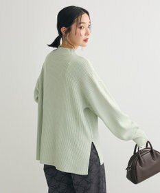 Green Parks 洗えるボトルネックリブニットプルオーバー