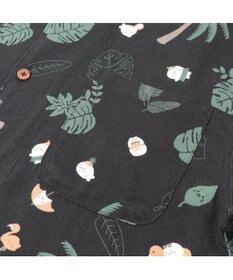 Mother garden しろたん アロハシャツ 半袖 《 駄菓子 / 黒 》 ユニセックス 男女兼用