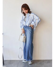 AMERICAN HOLIC イージーケア切替タックワイドシャツ