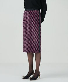 GRACE CONTINENTAL ラメジャガードラインスカート