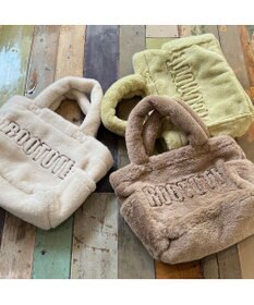 ROOTOTE 3637【ふわふわ】SC.スクエア.ファー.ロゴ-A