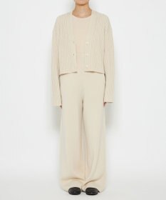 uncrave 【洗える】メリノウール ショートカーディガン（uncrave WHITE）