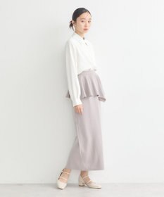 earth music&ecology 襟ビジューブラウス