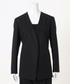 23区 L 【エステータ】コットンダブルクロス ノーカラージャケット