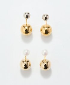 Phoebe <オンワード限定セット>ガーリッシュレースシュシュ×バックモチーフイヤリング