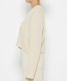 uncrave 【洗える】メリノウール ショートカーディガン（uncrave WHITE）