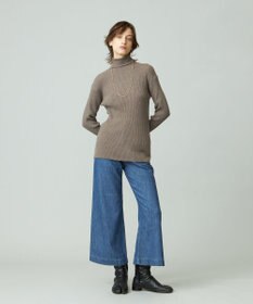 J.PRESS YORK STREET 【WOMEN】ANTI PILLING WOOL リブタートルニット