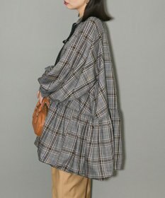 Green Parks ボウタイリボン付裾バルーンシャツワンピース