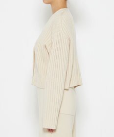 uncrave 【洗える】メリノウール ショートカーディガン（uncrave WHITE）