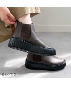 Pointer 日本製 本革厚底サイドゴアブーツ