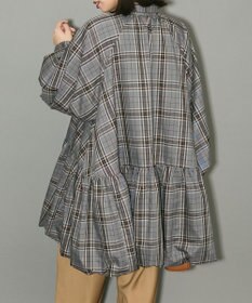 Green Parks ボウタイリボン付裾バルーンシャツワンピース