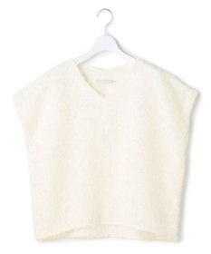 ICB L シアーカットジャガード Vネックトップス