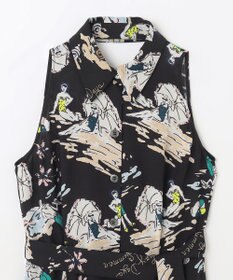 GRACE CONTINENTAL バックコンシャスプリントワンピース