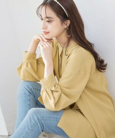 Tiaclasse L 【洗える】とろみシャツチュニック