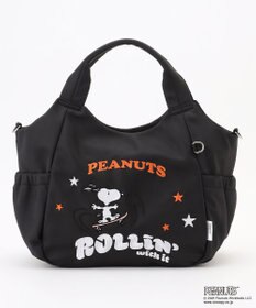 Y'SACCS SNOOPYデザイン サイドギャザー2wayトート　Mサイズ(スケートボード）