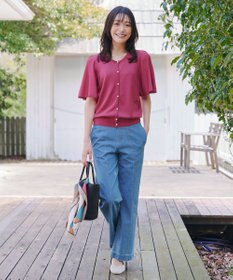 Tiaclasse 【洗える】フレアスリーブカーディガン