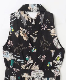 GRACE CONTINENTAL バックコンシャスプリントワンピース