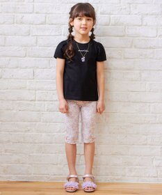 ANY KIDS 裾リボン 5分丈 レギンス