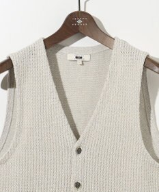 JOSEPH ABBOUD 【和紙使用エコ素材/日本素材/軽量/通気性/速乾性】和紙ムリネ ニット ベスト