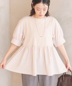 AMERICAN HOLIC 異素材切替ペプラムプルオーバー