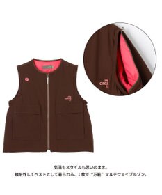 PW CIRCULUS 【撥水加工 / ストレッチ】【WOMEN】デタッチャブルキルティング中綿ブルゾン ゴルフウェア レディース