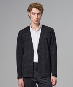 JOSEPH HOMME 【イージーケア】パフィーチェックジャージー　カーディガン