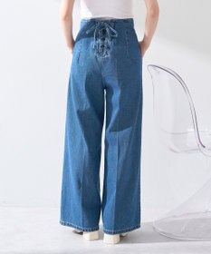 earth music&ecology フロントＺＩＰバックレースアップデニム