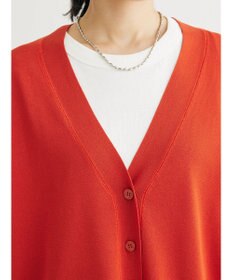 Green Parks 洗える　ステッチ入りＶネックカーディガン