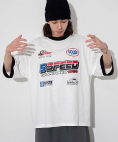 WEGO 【ユニセックス着用ITEM/手洗い可/MLサイズ】レーシングロゴTシャツ