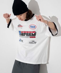 WEGO 【ユニセックス着用ITEM/手洗い可/MLサイズ】レーシングロゴTシャツ