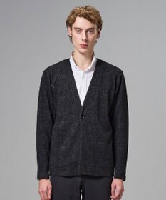 JOSEPH HOMME 【イージーケア】パフィーチェックジャージー　カーディガン