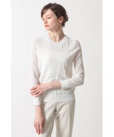 DAKS リンクス柄チェック クルーネックプルオーバー