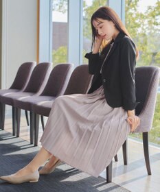 Tiaclasse 【新色追加・洗える】パールボタンプリーツワンピース