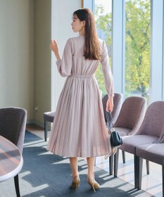 Tiaclasse 【新色追加・洗える】パールボタンプリーツワンピース